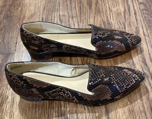Express brown and tan snakeskin shoes size 8.5 thumbnail 1