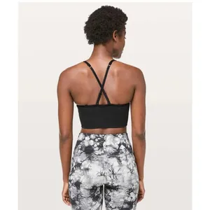 Lululemon Ebb To Street Bra Size‎ 4 Black Long Line thumbnail 2
