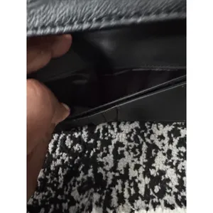 GUESS Black Embossed Logo Foldover Wallet with Silver Lettering thumbnail 7