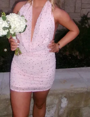 Windsor Pink Sequin Mini dress thumbnail 1