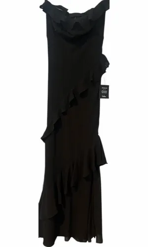 Lulus Black Maxi Dress Strapless Ruffled thumbnail 3