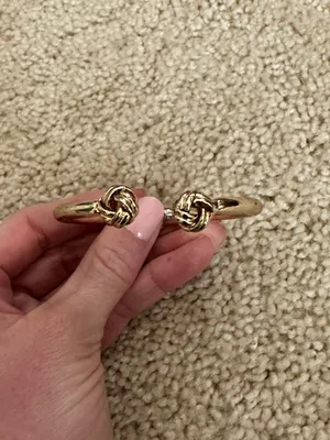 Gold Knot Bracelet Cuff thumbnail 2