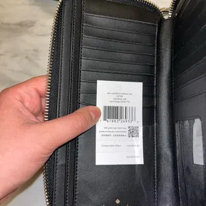 kate spade Black and Blush Zip-Around Wristlet Wallet thumbnail 6