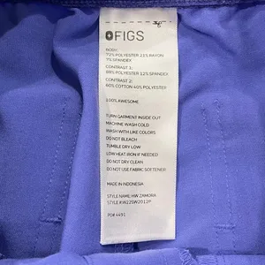 FIGS Zamora High-Rise Jogger Scrub Pant in Blueberry Size Small Petite thumbnail 6