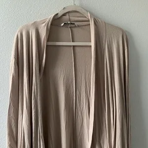 BKE Buckle Womens Size XL Beige Open Front Duster Cardigan thumbnail 2