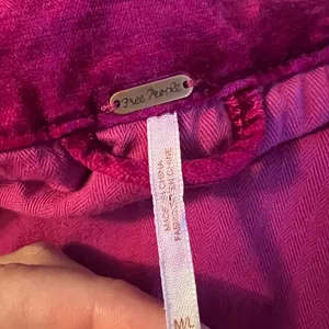 Free People Hot Pink Velvet Trucker Jacket Oversized thumbnail 11