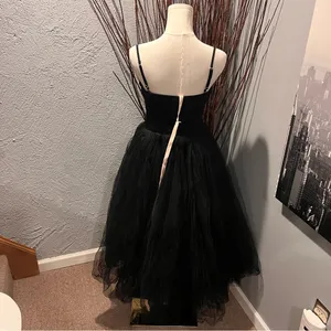 Nwt Oh Polly Black Tulle Sweetheart Neck Midi Dress Size 8 thumbnail 4