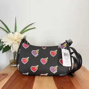 NWT Coach Teri‎ Shoulder Bag and Zip Card Case With Heart Bolt Print thumbnail 4