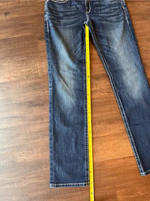 Ariat REAL Straight Leg Jeans Womens 32 XL Blue Dresden Real Mid Rise Straight thumbnail 5