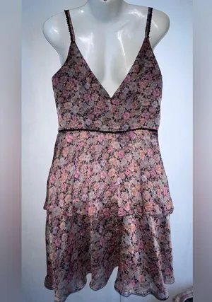 DB Studio Floral V-Neck Sleeveless Dress thumbnail 7