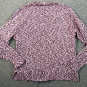 J.Crew Women's Small Crew Neck Pullover Sweater Purple White Heathered BQ689 thumbnail 9
