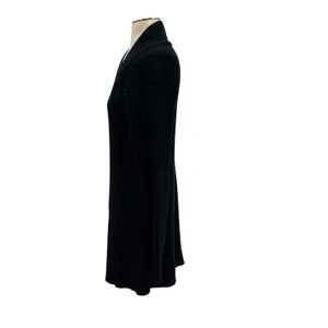 Free People Beach‎ Alba Asymmetric Ribbed Sweater Black Tunic Womens Large thumbnail 7