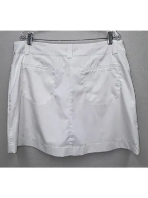 Nike Golf Skort Womens 16 White Fit Dry Performance Stretch Tennis Athletic thumbnail 3