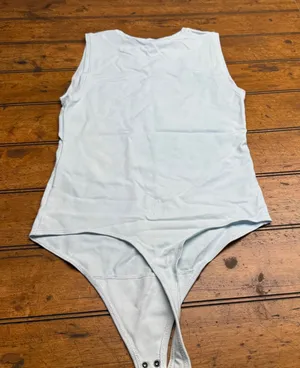 Abercrombie Fitch Soft A F Collection‎ Light Blue Tank Bodysuit Women's Size M thumbnail 1