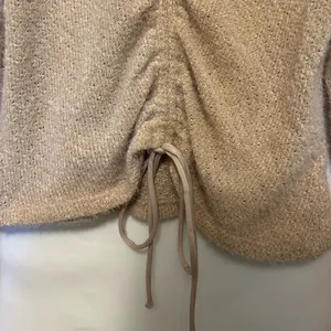 Altar’d State Hailey‎ Fuzzy Tie Front Taupe Sweater Size Large thumbnail 3