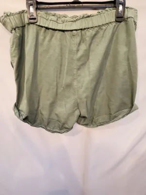 Aerie Olive Tie High Waist Paperbag Lyocell Shorts size Medium thumbnail 5