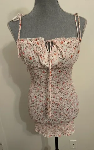 Kirra Smocked Floral Spaghetti Straps Mini Dress thumbnail 1