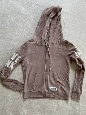 PINK Victoria’s Secret Dust Rose Zip Up Hoodie size M thumbnail 1