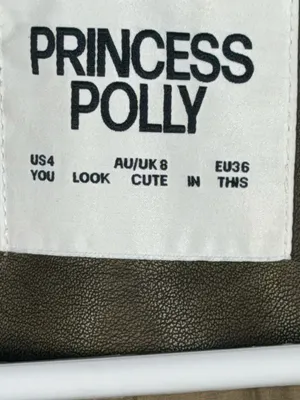 Princess Polly Goldsmith Faux Leather Oversized Bomber Jacket in Washed Brown thumbnail 2