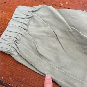 Halara Womens Jogger Pants Mid Rise Pleated Pockets Cotton Twill Green Medium‎ thumbnail 6