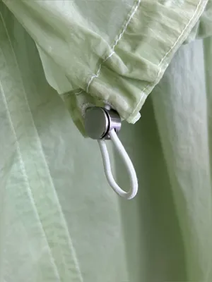 Athleta Skyline Anorak Lime Green Sheer Hooded Windbreaker Travel Jacket XXS thumbnail 13