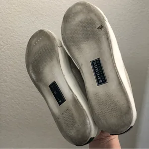 Sperry Seacoast Silver White Metallic Low Top Sneaker 7.5‎ thumbnail 7