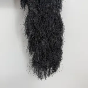 Windsor Cropped Faux Fur‎ Jacket Gray Zip Front Size S/M Unique Artsy thumbnail 3