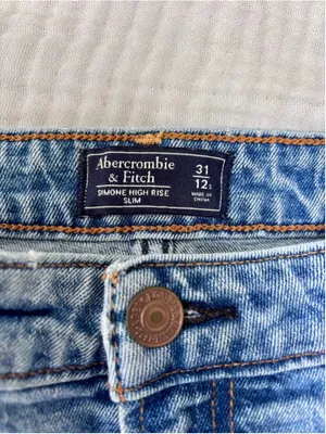 Women's Abercrombie & Fitch Blue High Rise Slim Jeans Size 31 thumbnail 3
