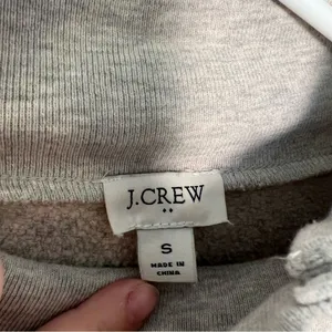 J. Crew Factory Women's Size Small Wide Button-Collar Tunic Sweatshirt Oatmeal thumbnail 12