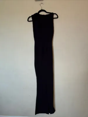 House of CB Keoni Blacl Asymmetric Draped Maxi dress nwot size XS $289 thumbnail 7