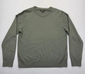 Quince Mongolian Cashmere Crewneck Sweater‎ Moss Green SGK001 Womens Large thumbnail 1