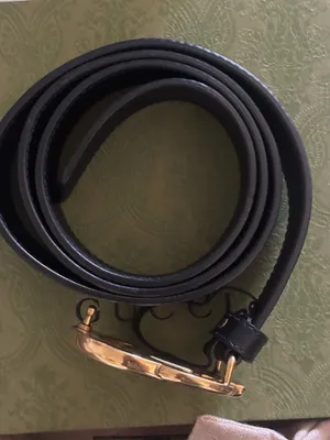 Gucci GG Marmont Belt Black Leather Gold Buckle, Authentic Used Once But Like New Made in Italy, Retail Price $590 Plus Taxes, Come With Box and Dust Bag Size 100/40 thumbnail 5