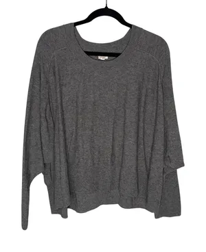Pilcro and the Letterpress Sweater Womens Large Gray Excellent Merino Wool‎ Cotton Dolman Slouchy thumbnail 1