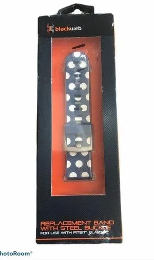 FITBIT Blaze Replacement Bands Lot of 2 Black Web Steel Buckle OS thumbnail 1