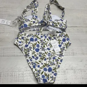 Cupshe charming Blue Floral Bikini Set blue accents thumbnail 3