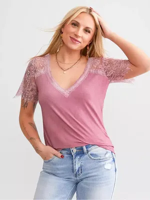 POL Lace Trim Top thumbnail 1