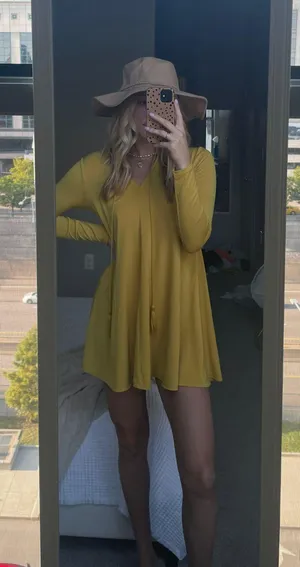 small long sleeve dress Yellow thumbnail 3