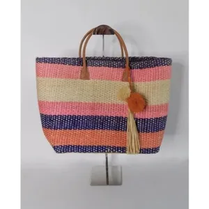 NWT! ANTHROPOLOGIE Pomaria Tassel Tote Straw Colorful Beach Pool Resort Vacation thumbnail 2