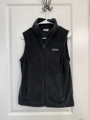 Columbia Black Full Zip Fleece Vest Women’s M thumbnail 3