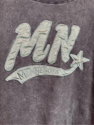 MN Graphic Crewneck Sweater in Purple thumbnail 2