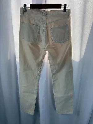 John Galt White Corduroy Straight Leg Jeans with‎ 5 Pockets Size Small Cream NWT thumbnail 7