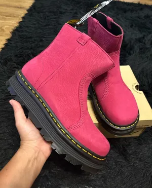 DR MARTENS Zebzag Rigger fuchsia leather boots booties shoes women’s 8 new thumbnail 1