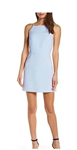New. French Connection baby blue mini dress. MSRP $168. Size 6 thumbnail 1