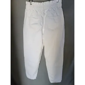 Zara Women's White Ankle Jeans High-Waisted Elastic Waist, Size S thumbnail 6