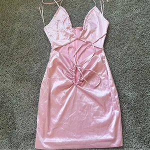 Tic Toc Chic Pink Satin Mini Dress thumbnail 7
