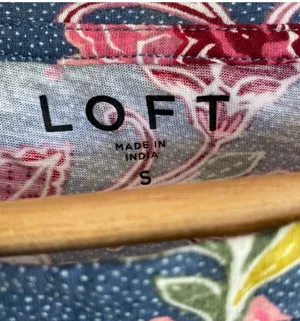 Loft Floral Denim Style Blouse •Small thumbnail 5