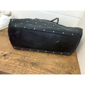 Kate Spade Black Polka Dot Nylon‎ Tote Bag Shoulder Bag Zip Pocket thumbnail 3
