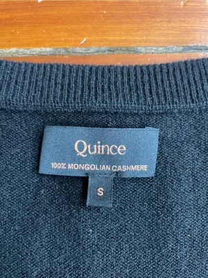 Quince 100% Mongolian Cashmere Black V-Neck Sweater Sz S 🧡🎀 thumbnail 9