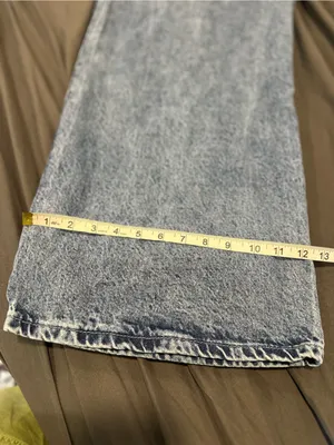 Riley & James Extra Wide Leg Baggy Y2K Wing Pocket Jeans SzXL Indie Punk Grunge. thumbnail 6