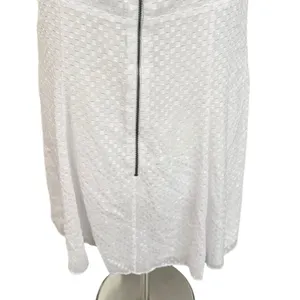 Alice + Olivia White Roe Tie Front Textured Mini Flare Slip Dress Size 12 NEW thumbnail 10